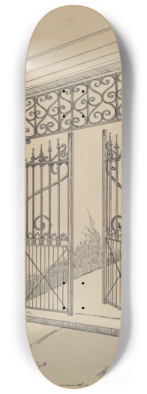 Al Curry - Wrought and Cast Iron Gate 8.25 inch art skate deck