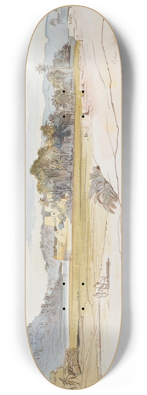 Edward Lear - Philae, Egypt 8.25 inch art skate deck