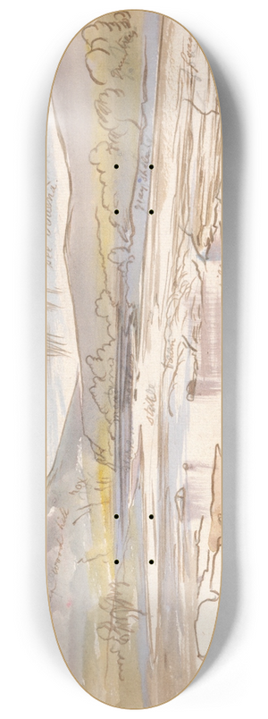 Edward Lear - Vjose, 12-30 p.m., 16 April 1857 8.25 inch art skate deck