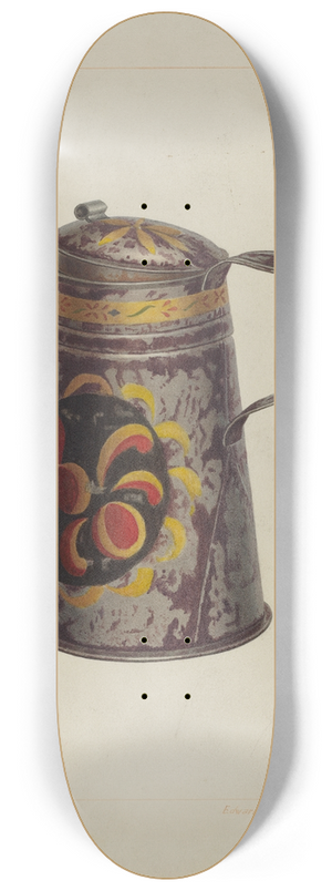 Edward L. Loper - Toleware Coffee Pot 8.25 inch art skate deck
