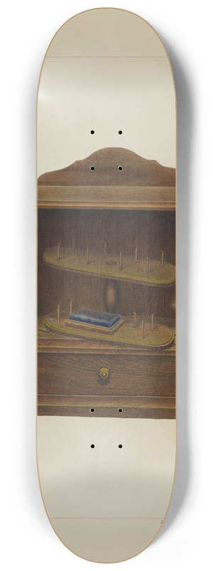 Edward L. Loper - Walnut Spool Cabinet 8.25 inch art skate deck
