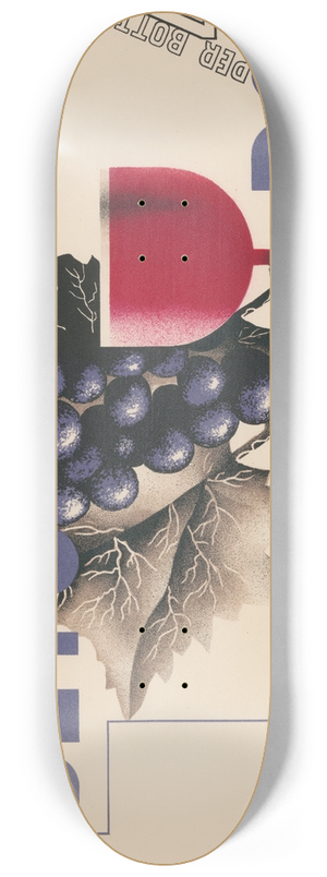 Edward McKnight Kauffer - Gilbeys invalid port 8.25 inch art skate deck