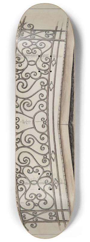 Al Curry - Wrought Iron Balcony 8.25 inch art skate deck
