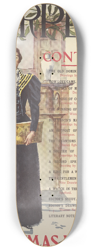 Edward Penfield - Harpers; Christmas Number 8.25 inch art skate deck