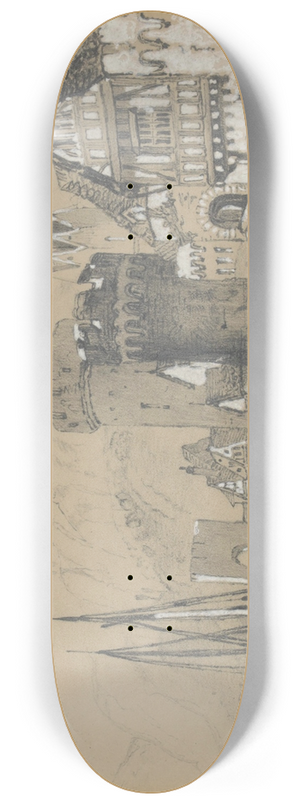 Edward Theodore Compton - Oberwesel 8.25 inch art skate deck