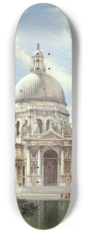 Edward William Cooke - Santa Maria della Salute, Venice 8.25 inch art skate deck