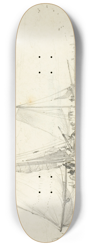 Edward William Cooke - The Catch Coming In 8.25 inch art skate deck