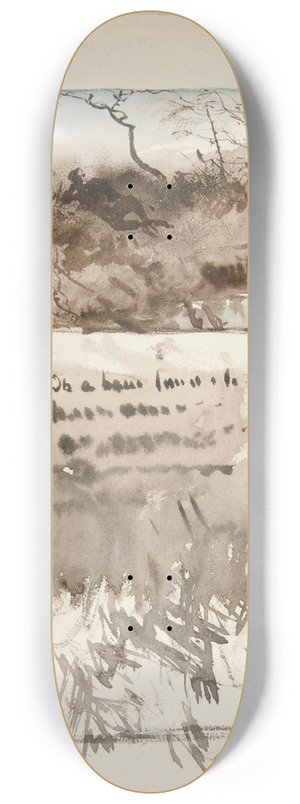 Edwin Austin Abbey - Composition for an illustrated verse 8.25 inch art skate deck