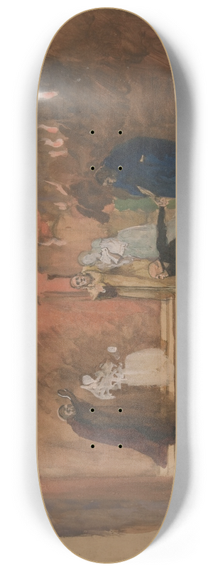 Edwin Austin Abbey - Figure scene.Hamlet 8.25 inch art skate deck