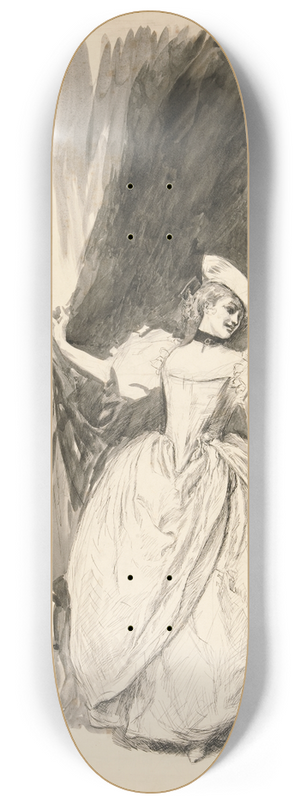 Edwin Austin Abbey - Figurestudy 8.25 inch art skate deck