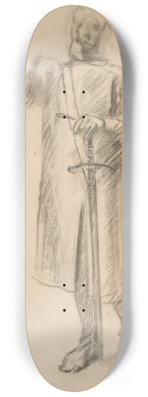 Edwin Austin Abbey - Figure study for Crusaders Sighting Jerusalem 8.25 inch art skate deck