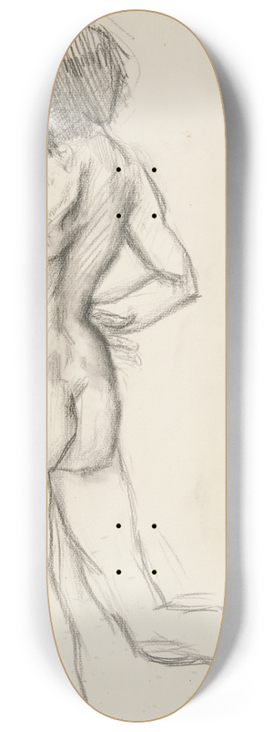 Edwin Austin Abbey - Figure study for The Hours 8.25 inch art skate deck