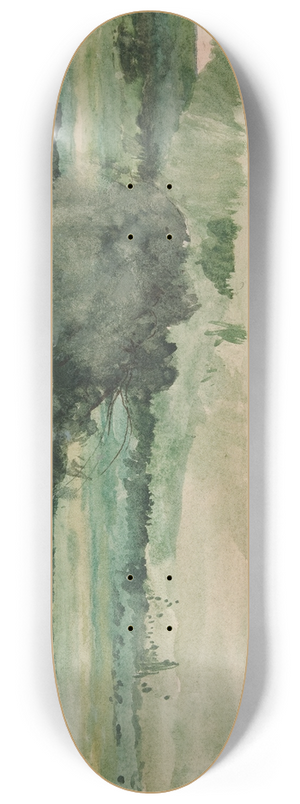 Edwin Austin Abbey - Landscape Fields 8.25 inch art skate deck