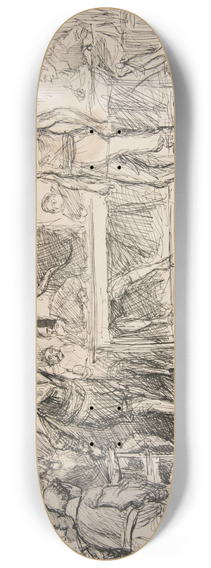 Edwin Austin Abbey - Study for Miles Standishs Challenge 8.25 inch art skate deck