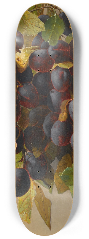 Edwin Deakin - A still life with plums 8.25 inch art skate deck