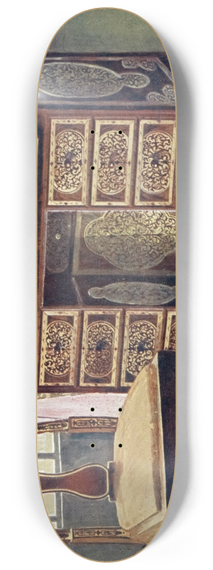 Edwin Foley - Walnut inlaid writing-table 8.25 inch art skate deck
