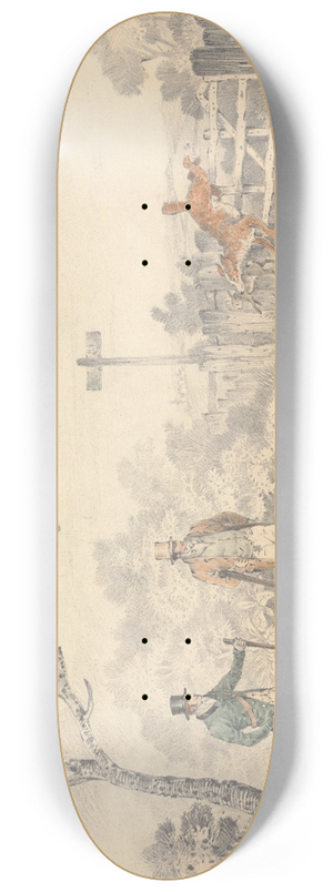 Edwin Gill - Retrieving a Rabbit 8.25 inch art skate deck