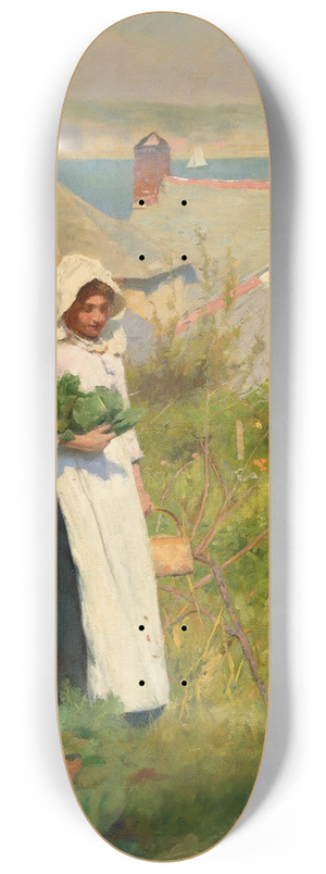 Edwin Harris - A Cornish cottage garden 8.25 inch art skate deck