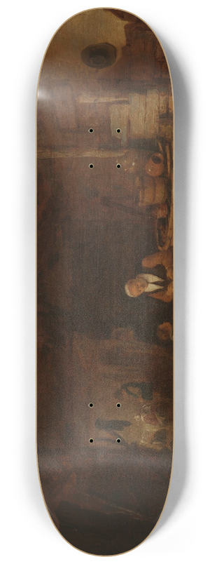 Egbert van der Poel - Interior of a barn 8.25 inch art skate deck