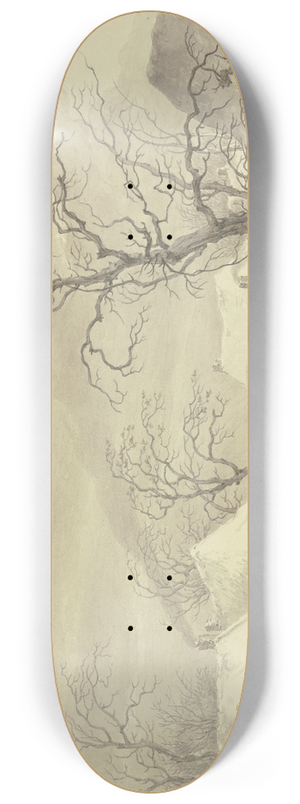 Egbert van Drielst - Village in the winter 8.25 inch art skate deck