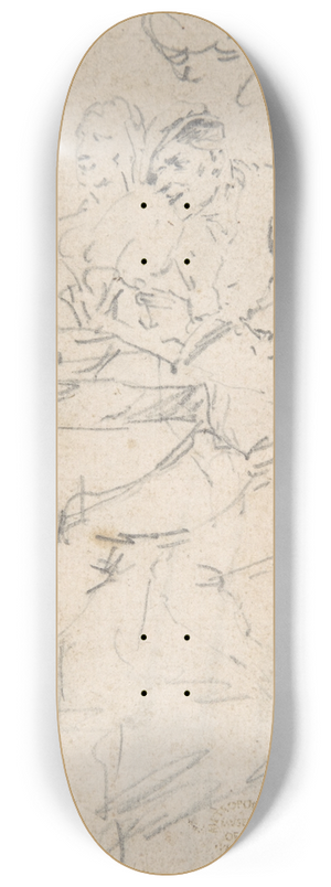 Egbert Van Heemskerck - Peasants in a Tavern 8.25 inch art skate deck