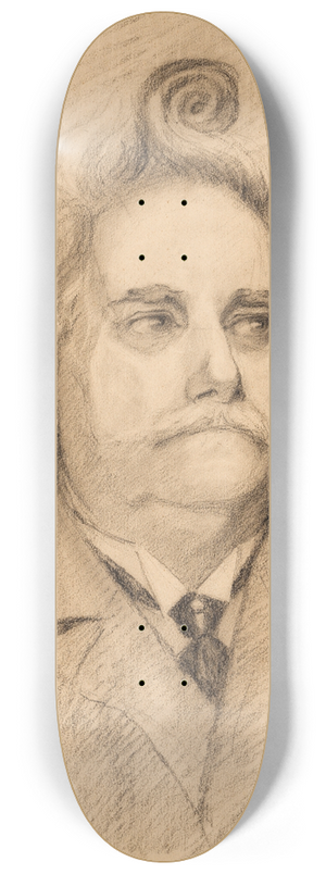 Egon Schiele - Herrenportrt mit Haartolle 8.25 inch art skate deck