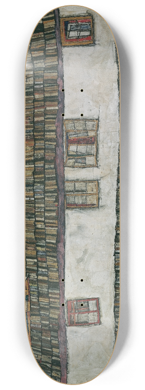 Egon Schiele - House wall (window) 8.25 inch art skate deck