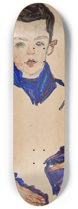 Egon Schiele - Knabenbildnis (Herbert Reiner) 8.25 inch art skate deck