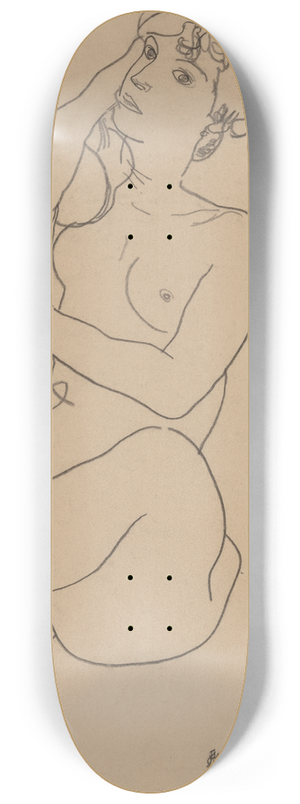 Egon Schiele - Nude 8.25 inch art skate deck