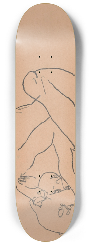 Egon Schiele - Squatting Woman 8.25 inch art skate deck