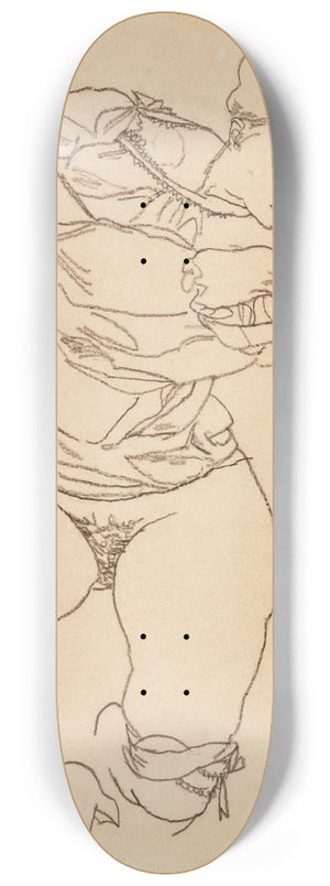 Egon Schiele - Woman Undressing 8.25 inch art skate deck