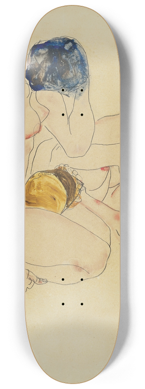 Egon Schiele - Zwei Freundinnen (Two Friends) 8.25 inch art skate deck