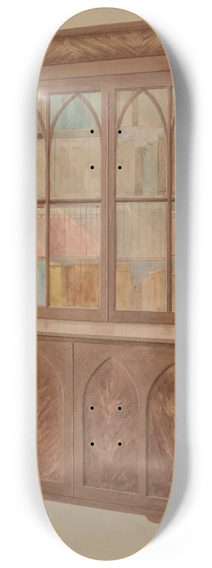 Eileen Knox - Bookcase  Gothic Type 8.25 inch art skate deck