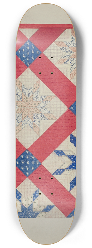 Elbert S. Mowery - Patchwork Quilt 8.25 inch art skate deck