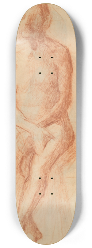 Elemr Halsz-Hradil - Sitting male nude 8.25 inch art skate deck
