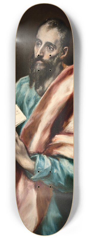 El Greco (Domenikos Theotokopoulos) - Apostle Saint Paul 8.25 inch art skate deck