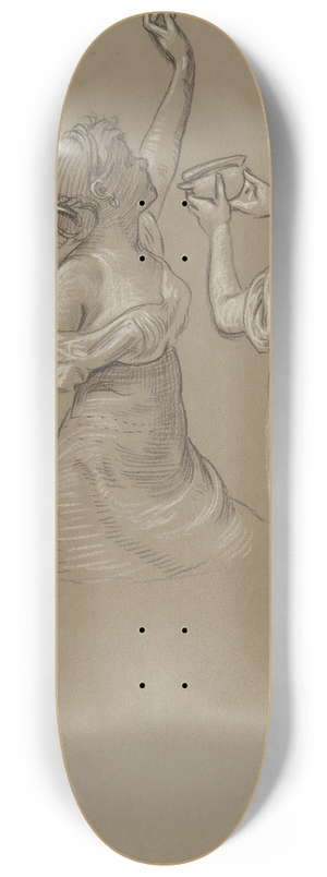 Elihu Vedder - Dionysian Revelers 8.25 inch art skate deck