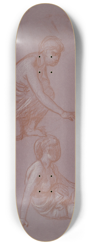 Elihu Vedder - Figure Studies 8.25 inch art skate deck