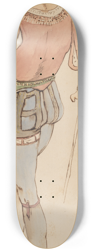 Elihu Vedder - Study after Old Master 8.25 inch art skate deck