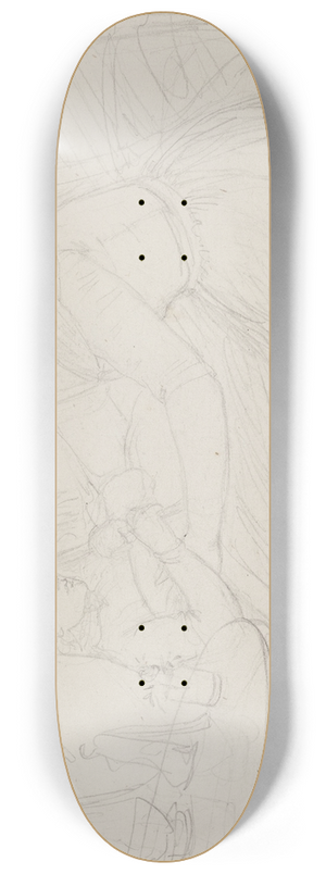 Elisabeth Jerichau Baumann - En ung kvinde ved et sygt barns seng 8.25 inch art skate deck