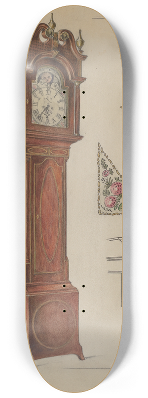 Elizabeth Curtis - Tall Clock 8.25 inch art skate deck