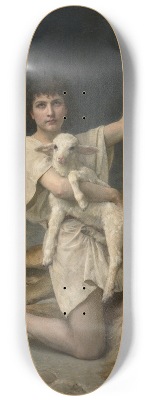 Elizabeth Jane Gardner Bouguereau - The Shepherd David 8.25 inch art skate deck