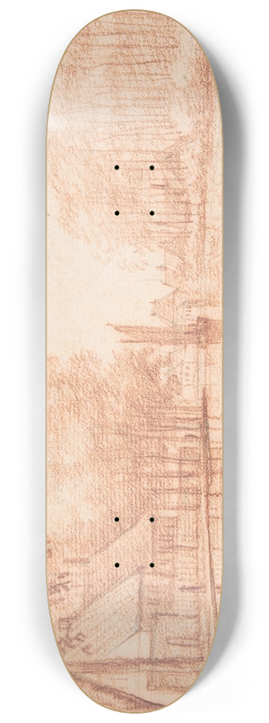 Abraham Rutgers - River Scene 8.25 inch art skate deck
