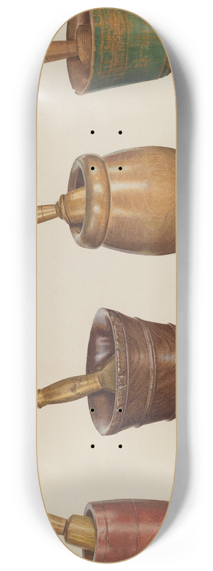 Elizabeth Moutal - Mortar and Pestles 8.25 inch art skate deck