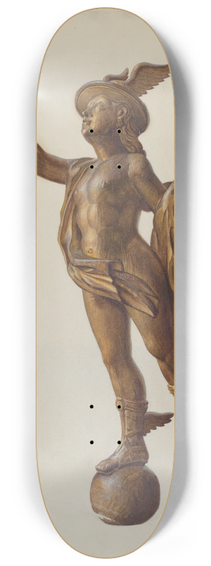 Elizabeth Moutal - Wooden Mercury Figure 8.25 inch art skate deck