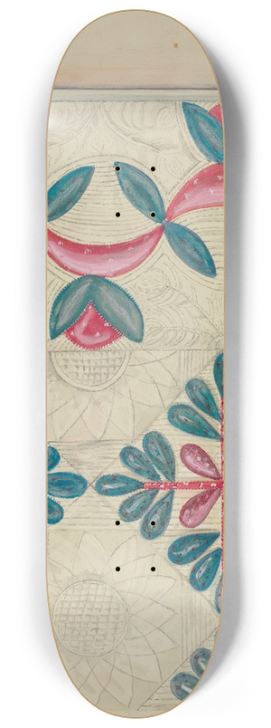 Ella Josephine Sterling - Patchwork Quilt 8.25 inch art skate deck
