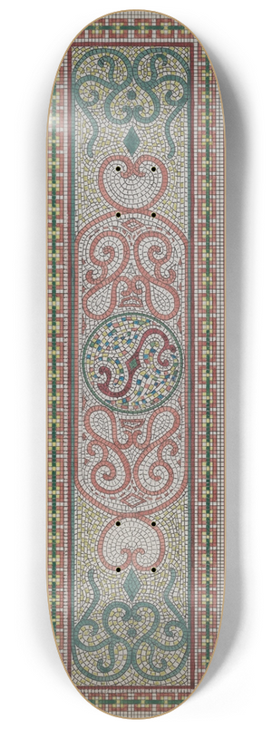 Ellen Duncan - Mosaic Pattern in Doorstep 8.25 inch art skate deck