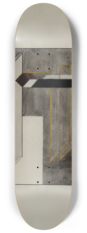 El Lissitzky - Study for Proun 4B 8.25 inch art skate deck