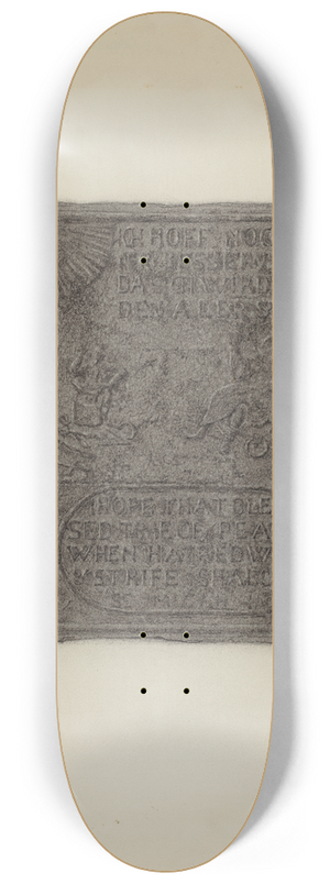 Elmer G. Anderson - Pa. German Stove Plate 8.25 inch art skate deck