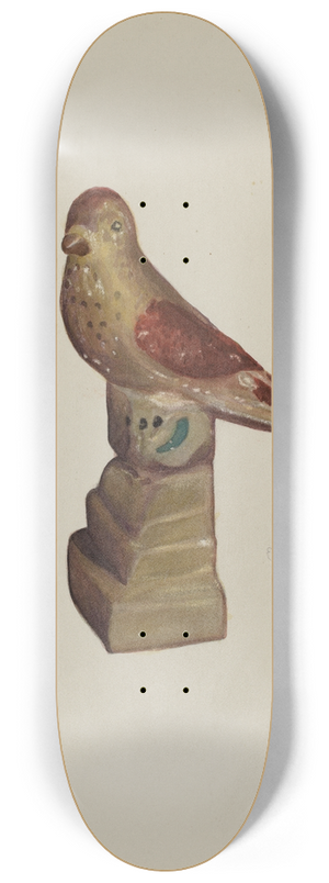 Elmer R. Kottcamp - Chalkware Bird 8.25 inch art skate deck